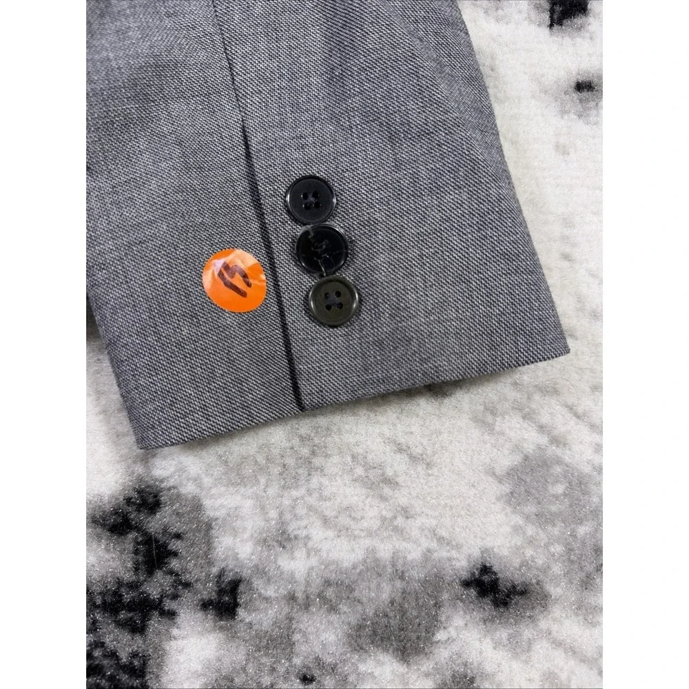 Ralph Lauren Collection Classics Jacket Womens‎ 10 Gray 3 Button Wool Stretch